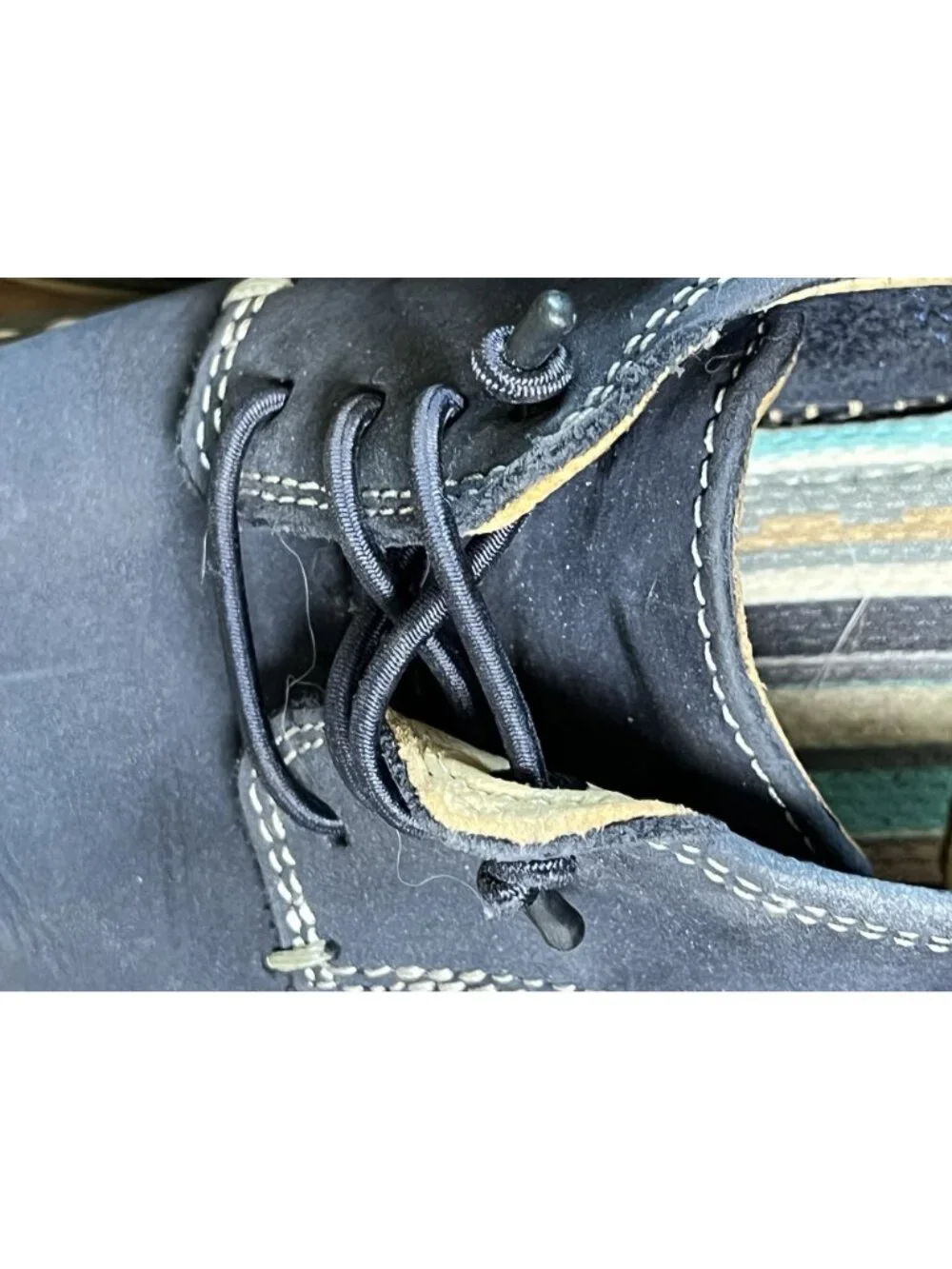 Johnston & Murphy Oxford Sneaker 11M Blue Leather Preppy Classic Wedding